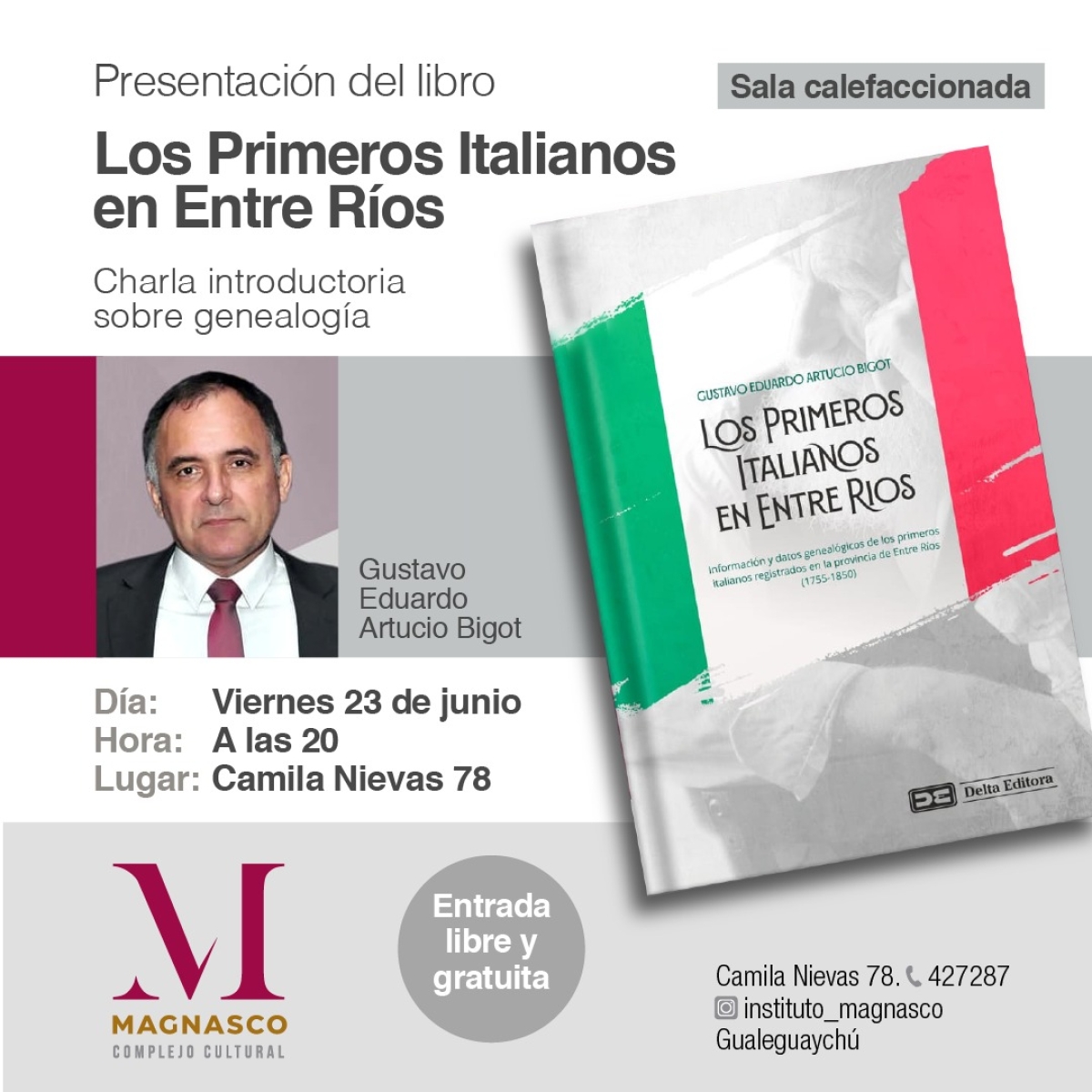 Presentan Un Libro Sobre Los Primeros Italianos En Entre R Os