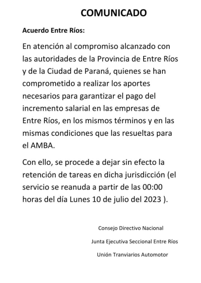 Este Lunes Se Normaliza El Servicio De Colectivos En Gualeguaych