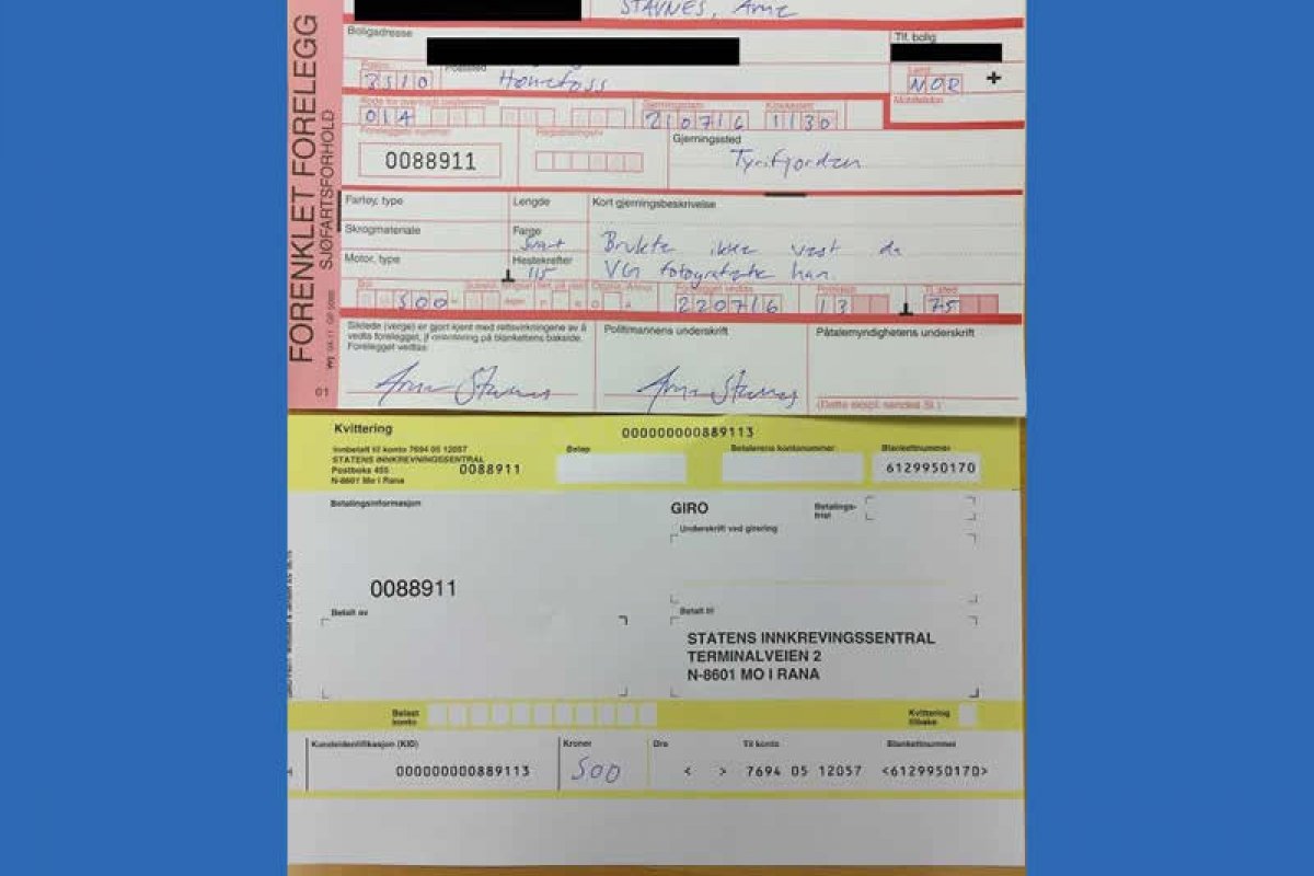 Comprobante de multa