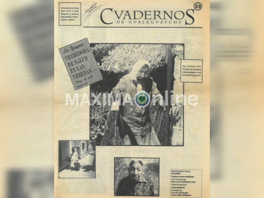 Nota de 1994 en Cuadernos, El Argentino. Fotos Carlos Michel