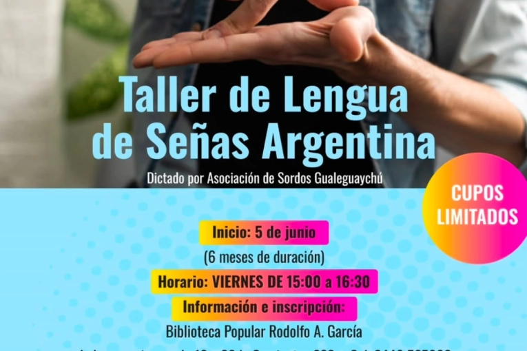 They will teach an Argentine Sign Language workshop at the "Rodolfo García" public library